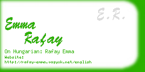 emma rafay business card